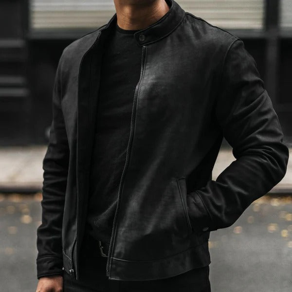 Premium Genuine Leather Bomber Jacket