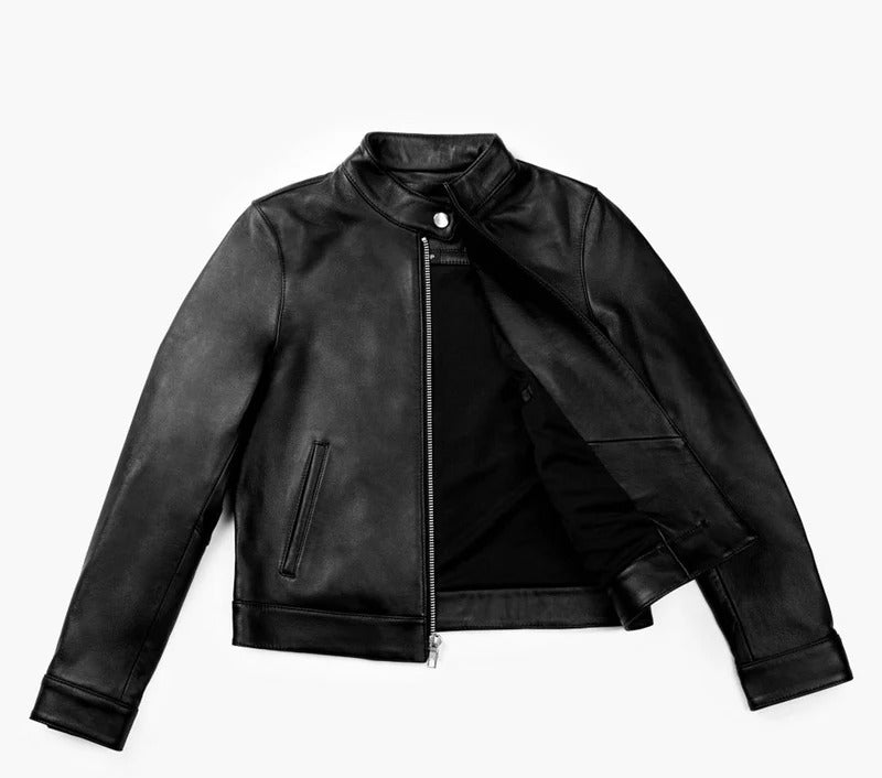 Women’s Leather Racer Jacket