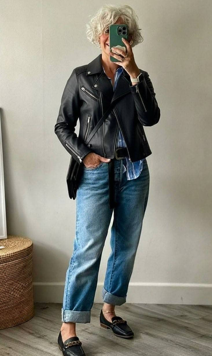 Women's Black Asymmetrical Real Biker Leather Jacket