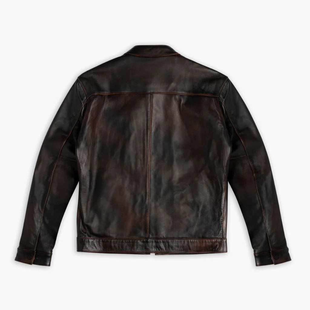 Men's Leather Biker Jacket (Slim Fit)