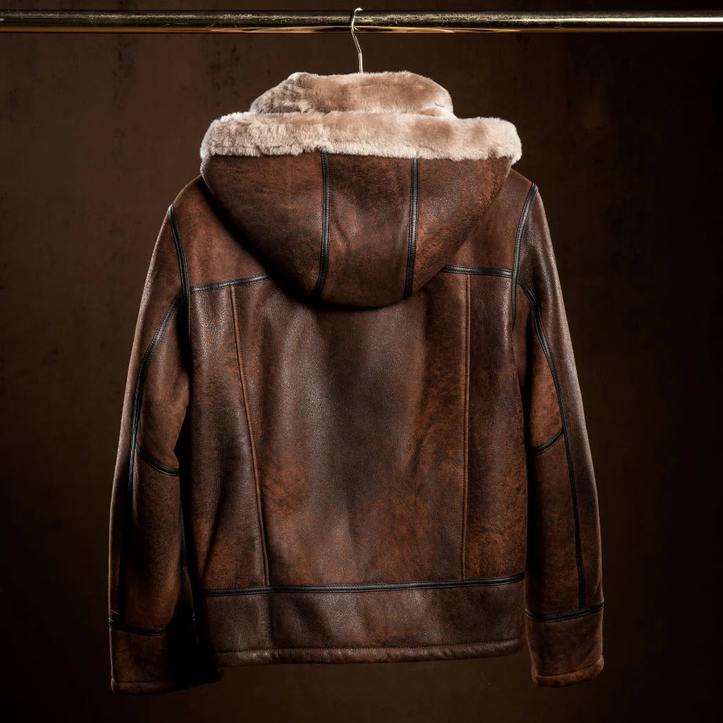 Men’s Handmade Shearling Bomber Jacket