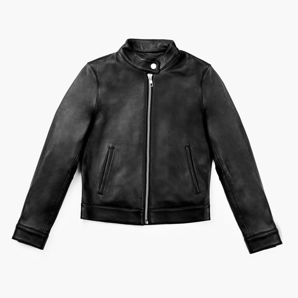 Women’s Leather Racer Jacket