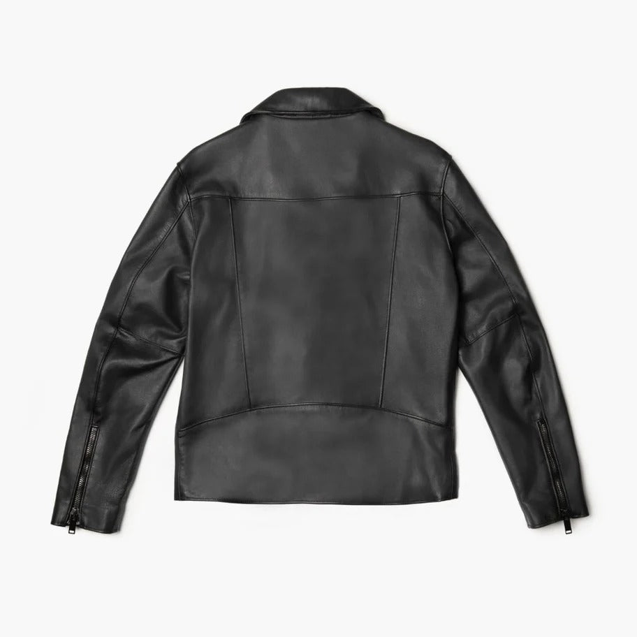 Men’s Leather Biker Jacket (Genuine Cowhide)